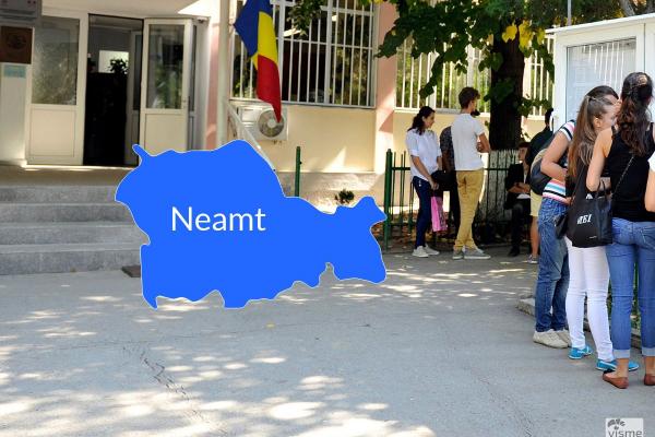 Harta cu rezultatele la Bacalaureat în judeţul Neamţ