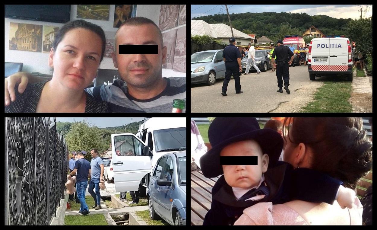 Poliţiştii au reconstitut dubla crimă din Gorj, unde o poliţistă şi-a împuşcat fiul şi mama, apoi s-a sinucis