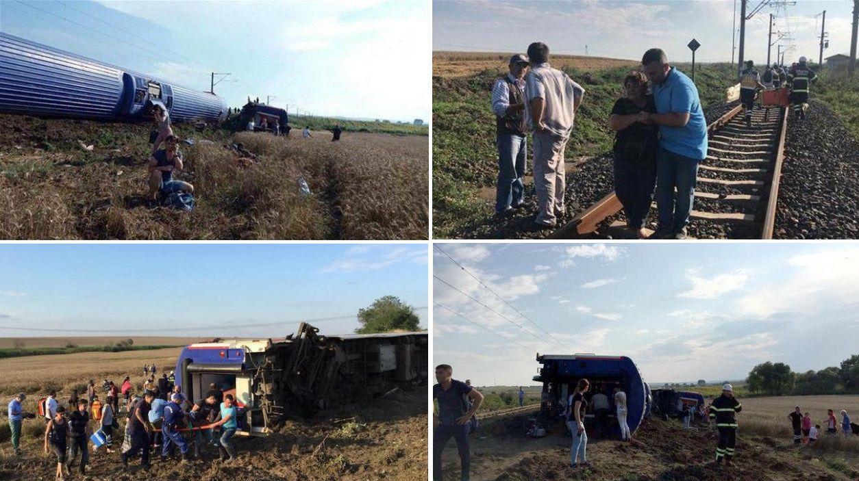 Locul accidentului feroviar din Turcia