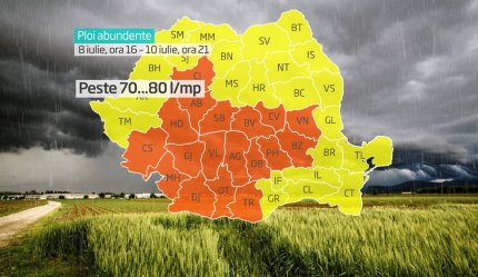 Prognoza meteo pentru luni, 9 iulie