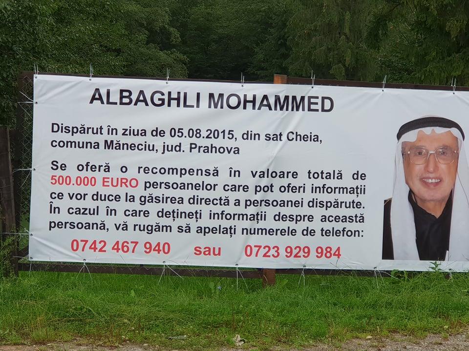 Recompensa pentru gasirea barbatului disparut in Prahova