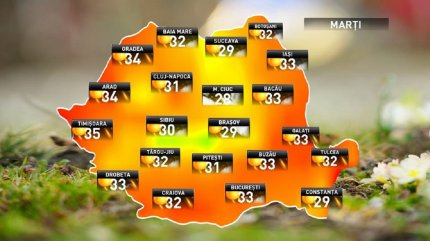 Prognoza meteo pentru marţi, 21 august