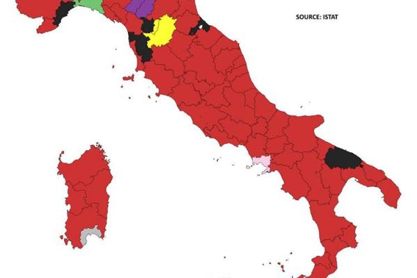 Harta românilor din Italia