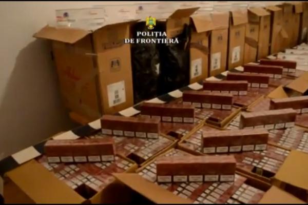 Țigări confiscate de Poliția de Frontieră în mai 2018