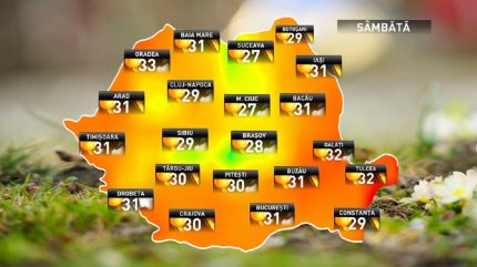 Prognoza meteo pentru sâmbătă, 4 august