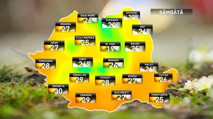 Prognoza meteo pentru marţi, 11 septembrie