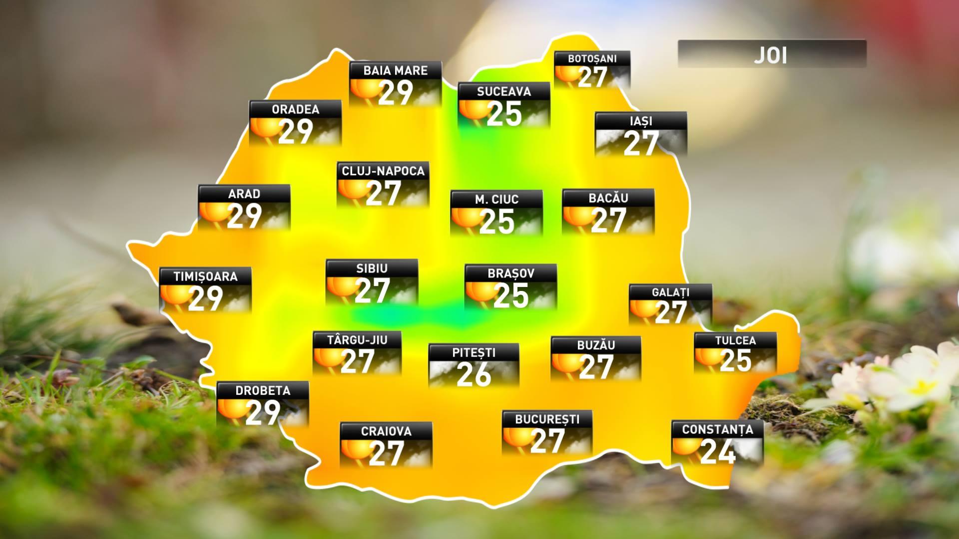Prognoza meteo pentru joi, 13 septembrie 2018 anunţă vreme caldă
