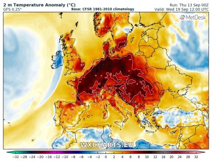 Prognoză îngrijorătoare pentru sfârşitul lunii septembrie. Specialiştii europeni anunţă o nouă anomalie meteologică