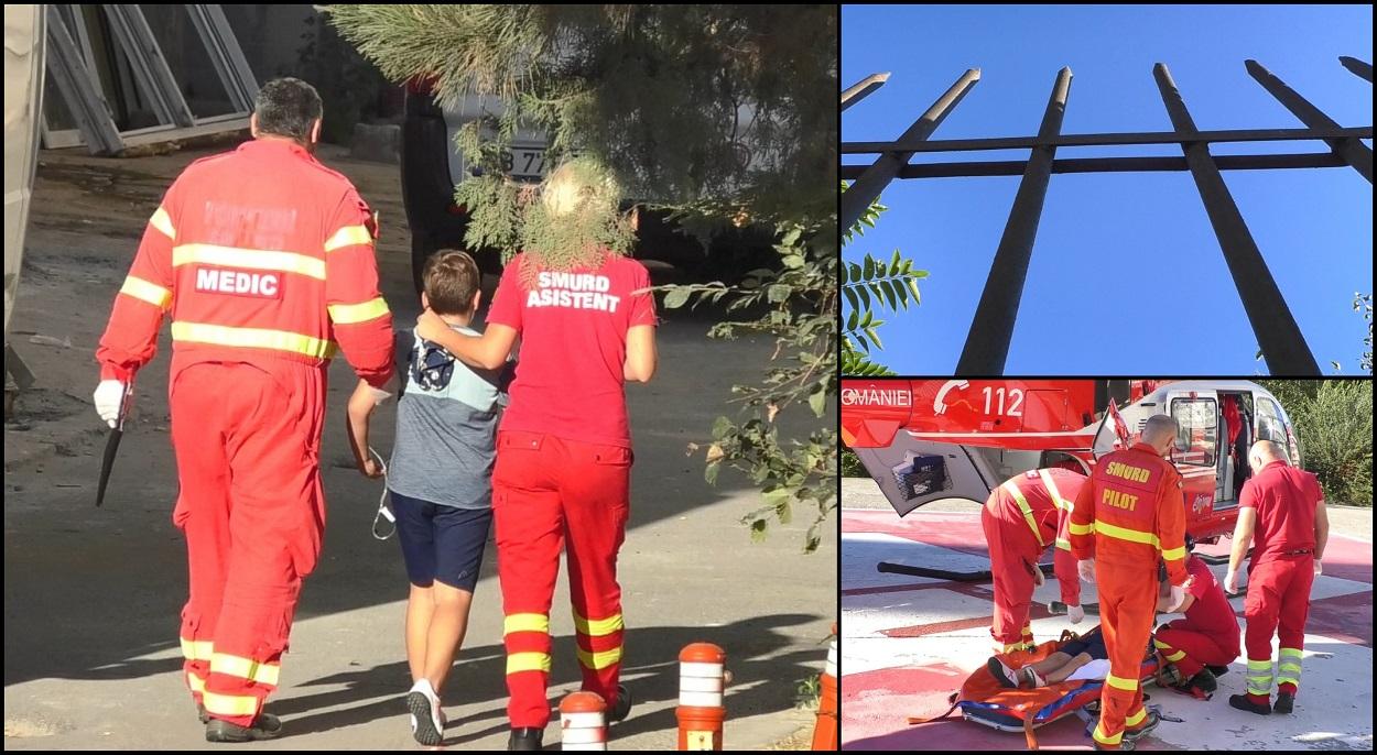 Groază la Constanţa. Un băieţel a rămas înfipt în ţepuşele din gardul şcolii, când încerca să recupereze o minge