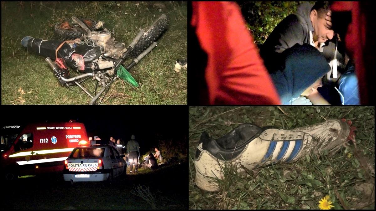 Motociclist mort într-un teribil accident, în Bistriţa-Năsăud. Tânărul de 20 de ani a căzut într-o râpă de 7 metri