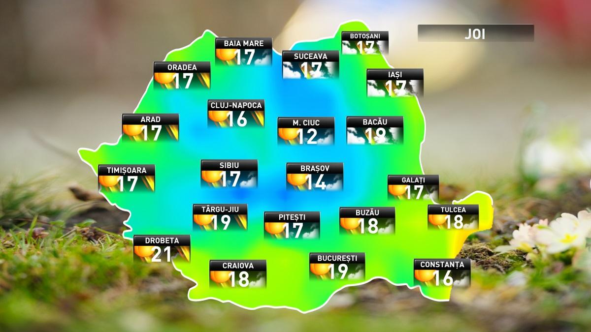 Prognoza meteo pentru joi, 27 septembrie