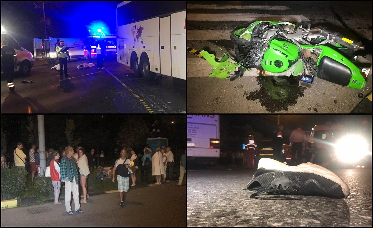 Doi tineri au murit pe loc, la Suceava, după ce au intrat cu motocicleta sub un autocar plin cu turiști ucraineni