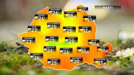 Prognoza meteo pentru marţi, 4 septembrie