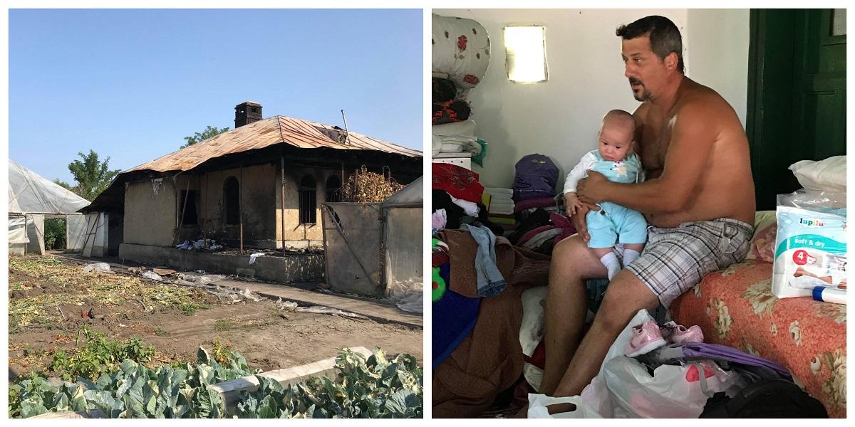 O familie cu patru copii din Buzău are nevoie de ajutor după ce le-a luat foc casa