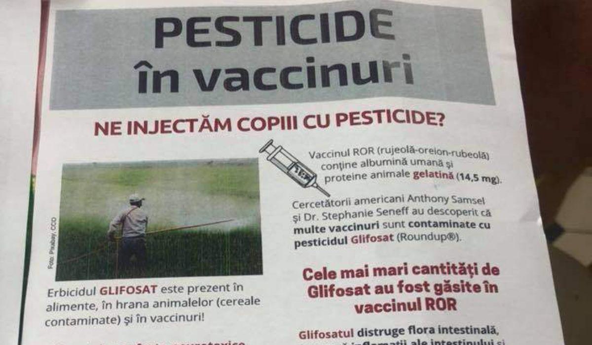 Pliantele cu informatii false despre vaccinul ROR au fost impartite in Bucuresti