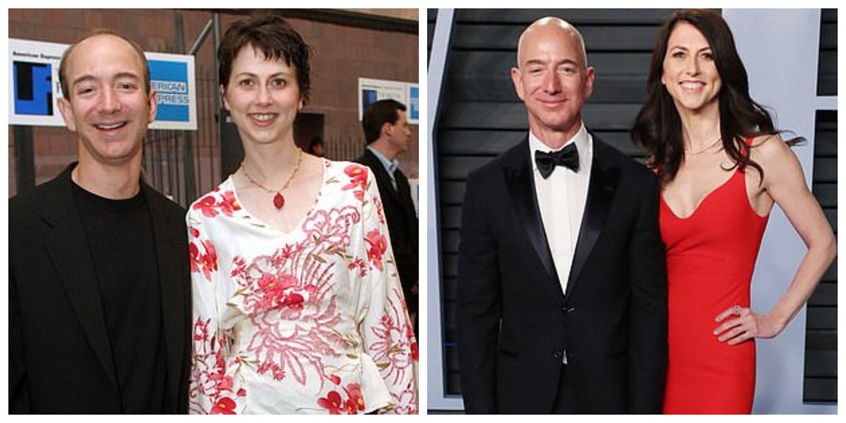 Jeff Bezos alături de soţia sa, Mackenzie