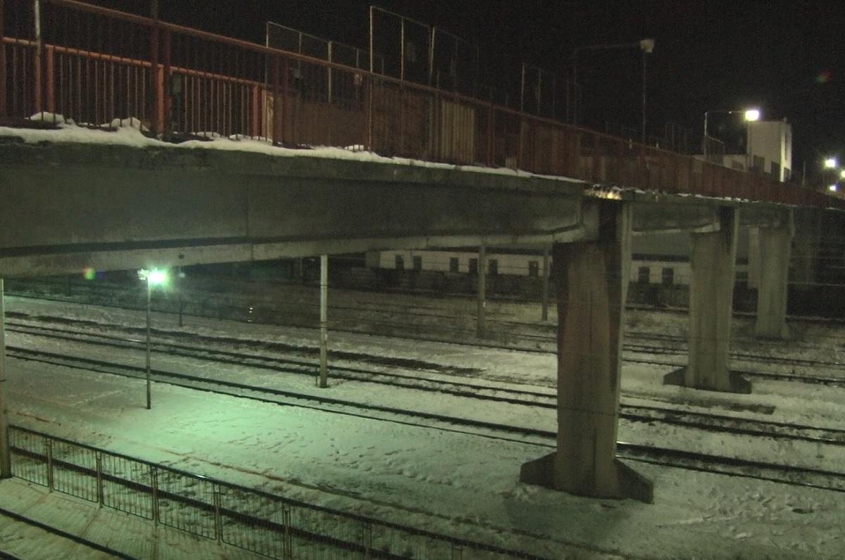 O tanara de 17 ani a cazut de pe pasarela din gara din Simeria