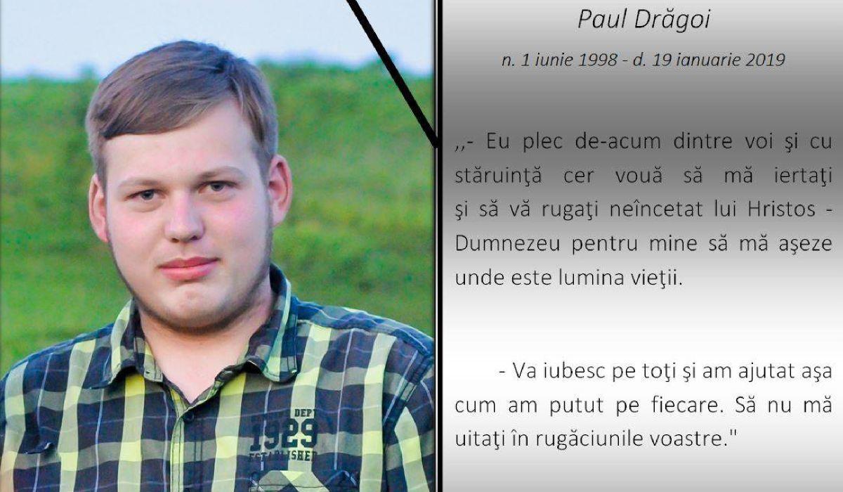 Paul Drăgoi, tânărul mort în sala de forţă locuia în Bosanci, Suceava