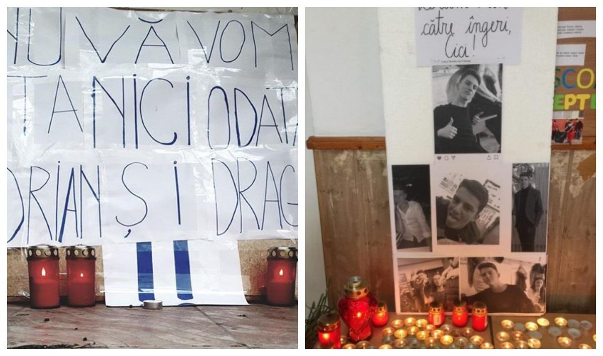 Altar ridicat la liceu colegii lui Cici şi Dragoş, prietenii din Tulcea morţi în accident