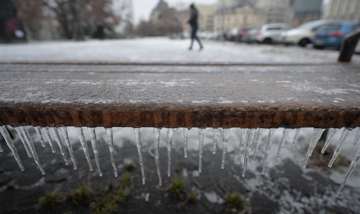Ploaie îngheţată în Bucureşti