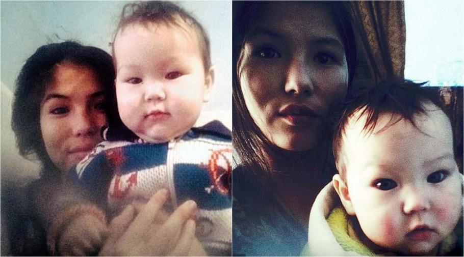 Mama alături de bebeluşul de 11 luni Mama bebeluşului îl lăsase în grija bunicilor cât timp era plecat