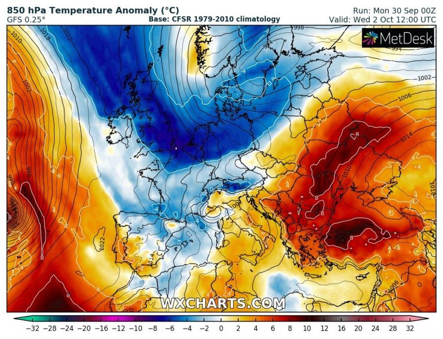 Vremea 2 octombrie 2019, un val de aer polar afectează România