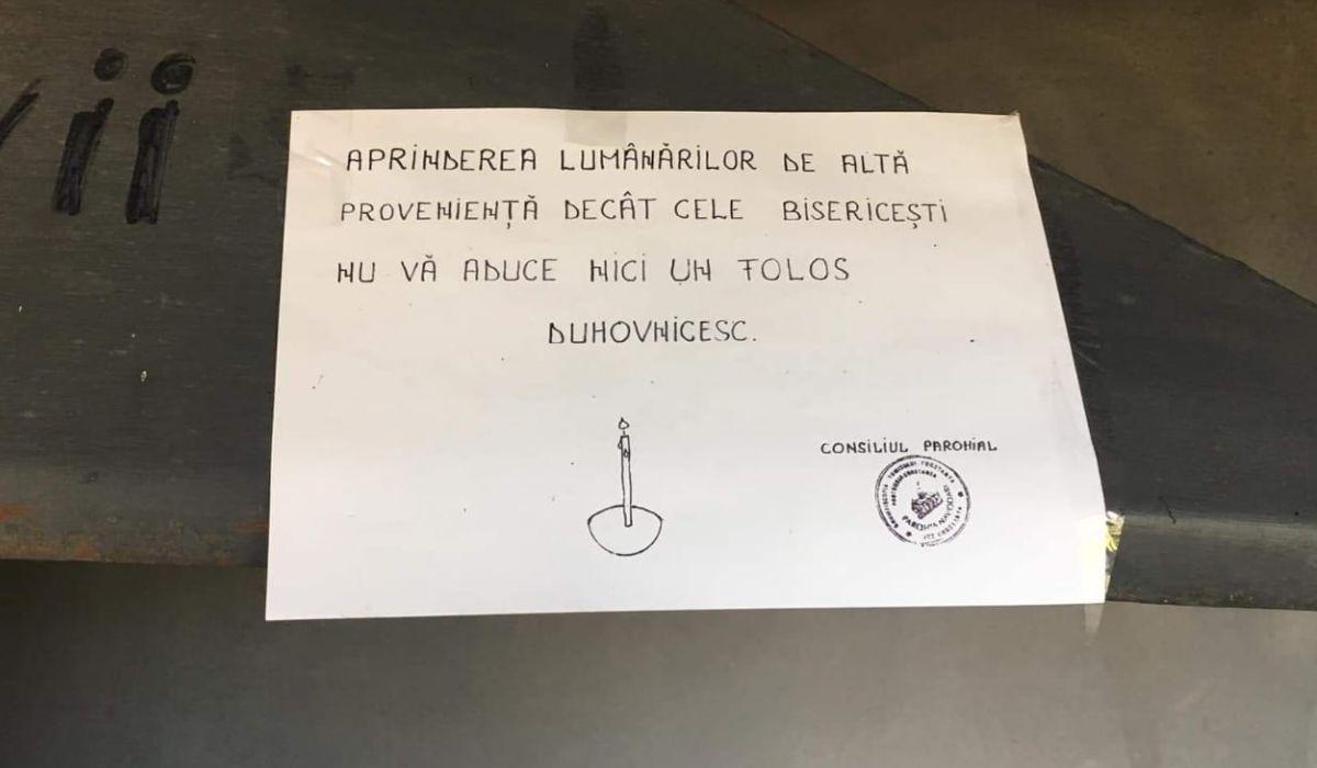 Preot din Năvodari, avertisment pentru credincioşii care aprind lumânări în biserică