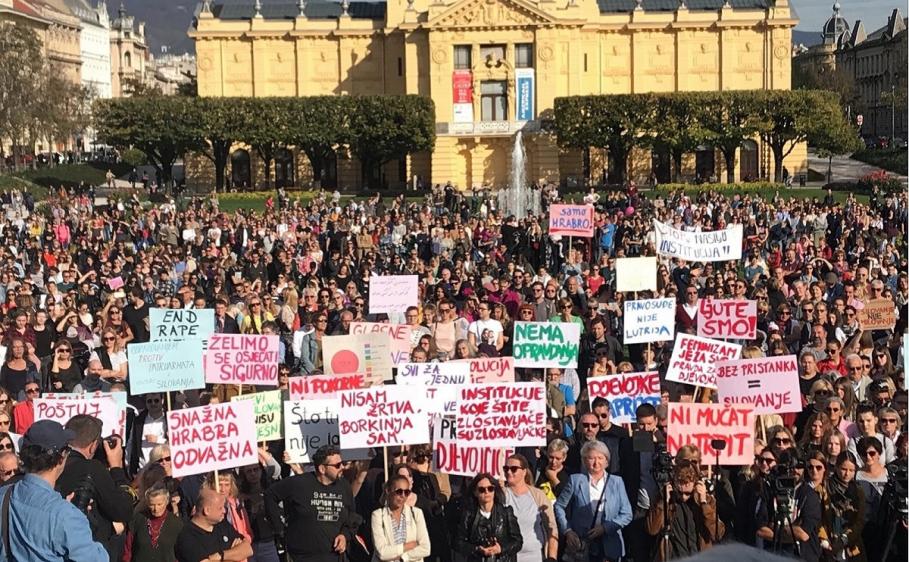 Croaţii, proteste în stradă după ce cinci bărbaţi au batjocorit o minoră şi au fost eliberaţi O decizie ciudată a unei instanţe a aprins spiritele în Croaţia