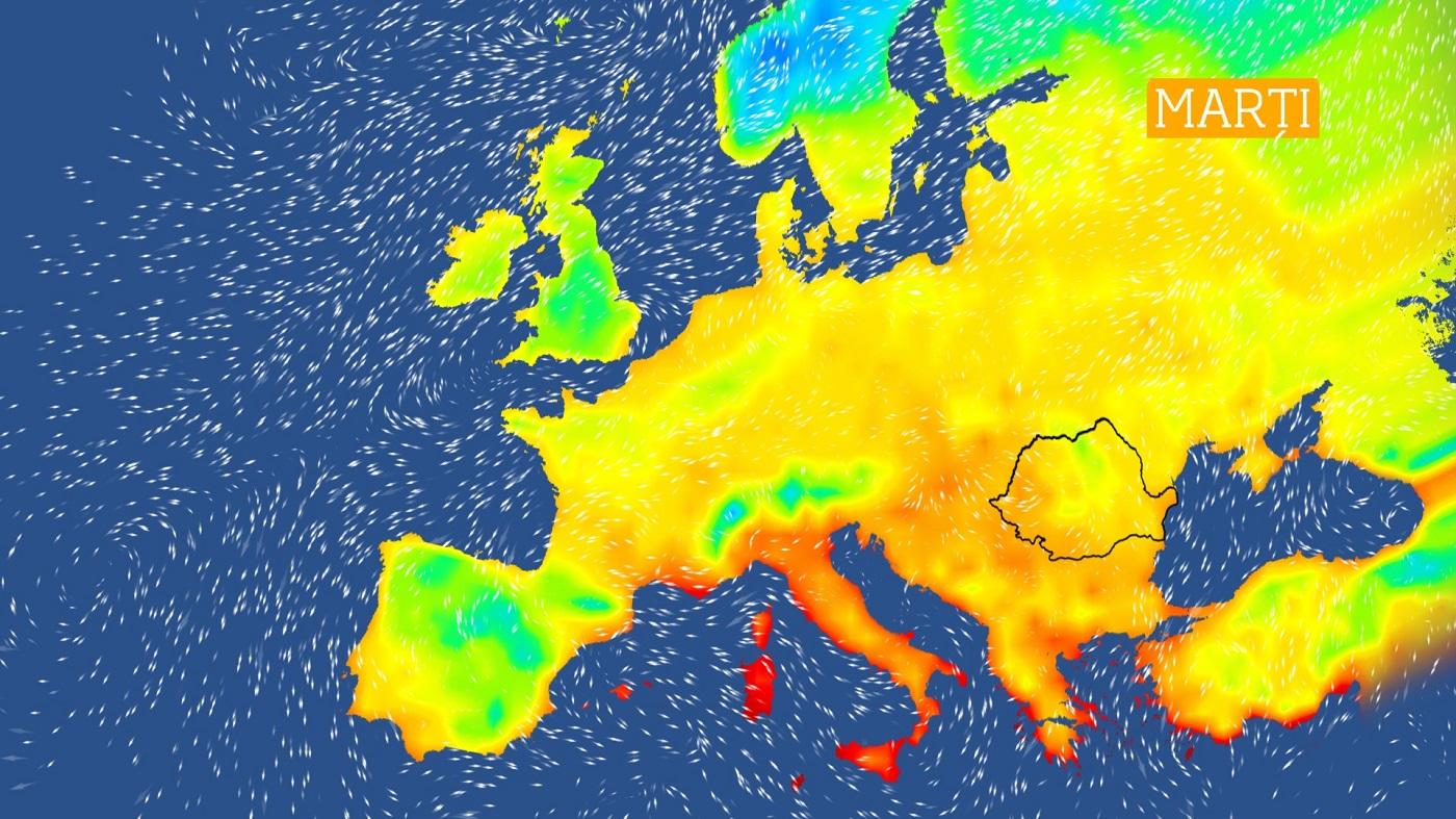 Harta cu vremea în România pe 22 octombrie