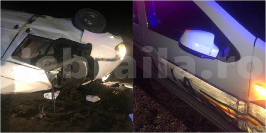 Dubă oprită de poliţişti cu 13 focuri de armă, în Brăila Şoferul dubei, transportat la spital