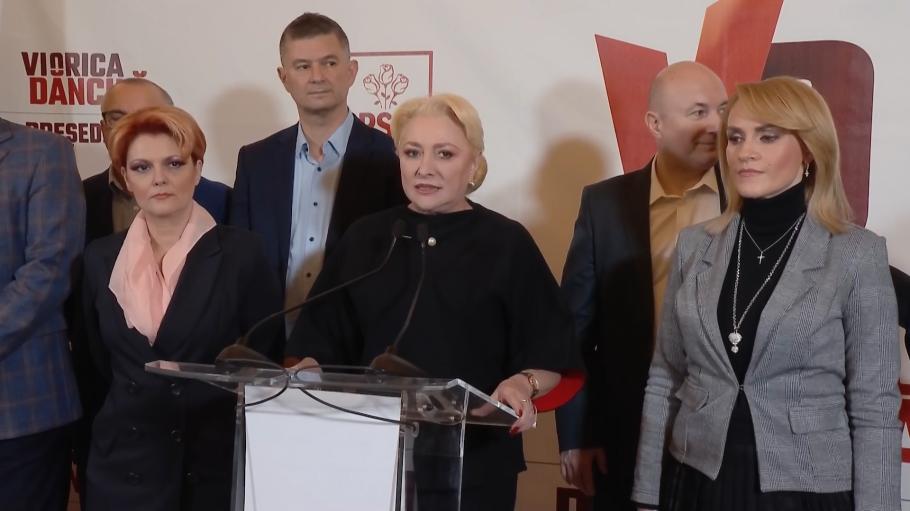 Viorica Dăncilă Viorica Dancilă, discurs scurt după înfrângere