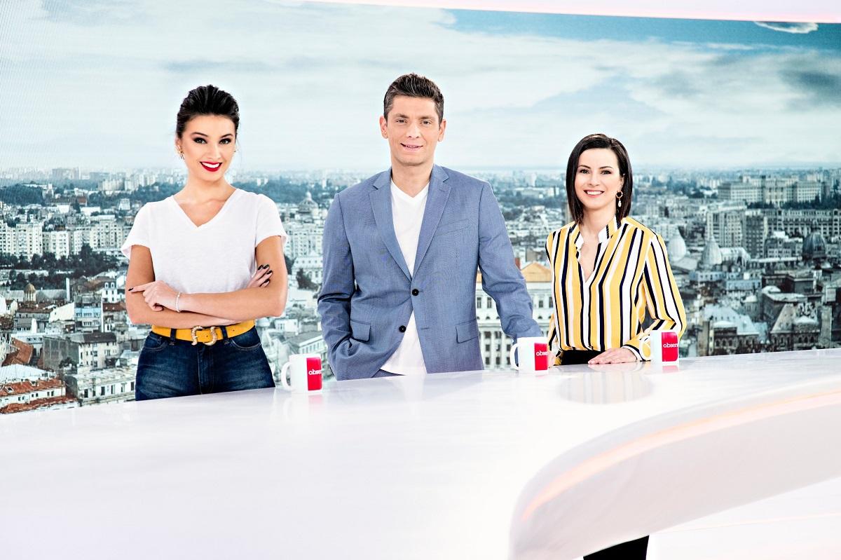 Andreea Ţopan, Olivia Pãunescu şi Valentin Butnaru, prezentatorii Observator 12