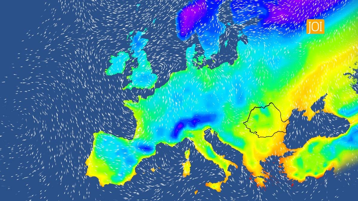 Harta cu vremea pentru 7 noiembrie