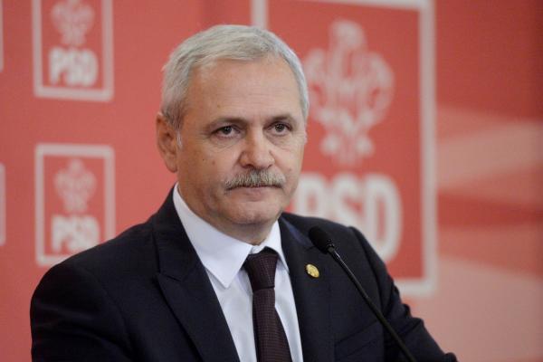 Liviu Dragnea într-o conferință de presă la PSD