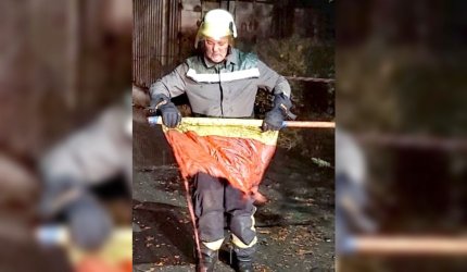 Un poliţist din Arad, pompier în timpul liber, a salvat tricolorul