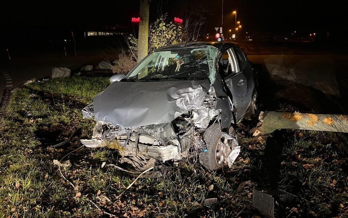 Mașina distrusă de român în accidentul din Elveția