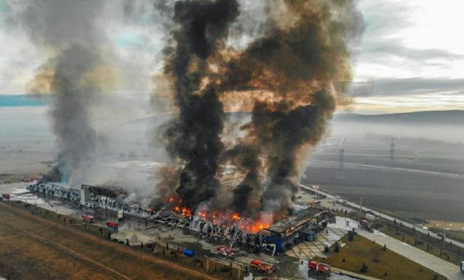 A ars complet cea mai mare fabrică de condimente din România Incendiu catastrofal la Alba Iulia