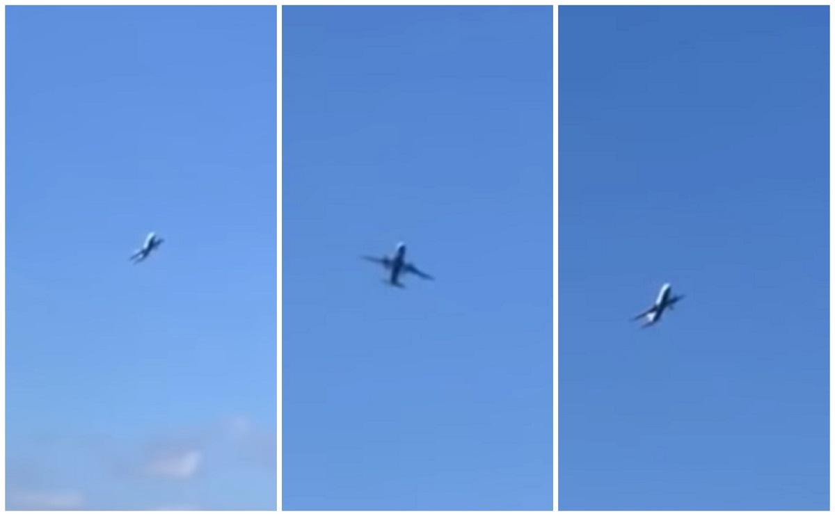 Captura video cu aeronava Avionul a avut turbulenţe extrem de puternice din cauza condiţiilor meteo