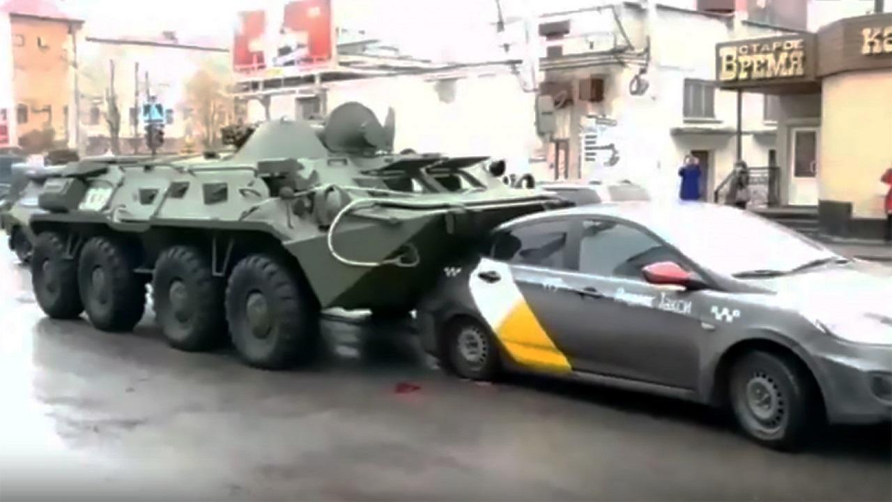 Accident cu blindate rusești TAB-uri rusești