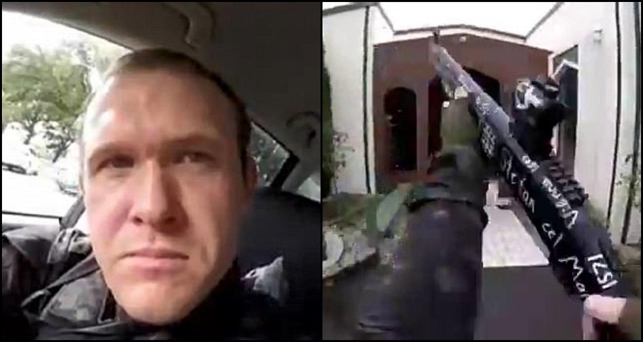 Brenton Tarran, în timpul atacului de la moschee