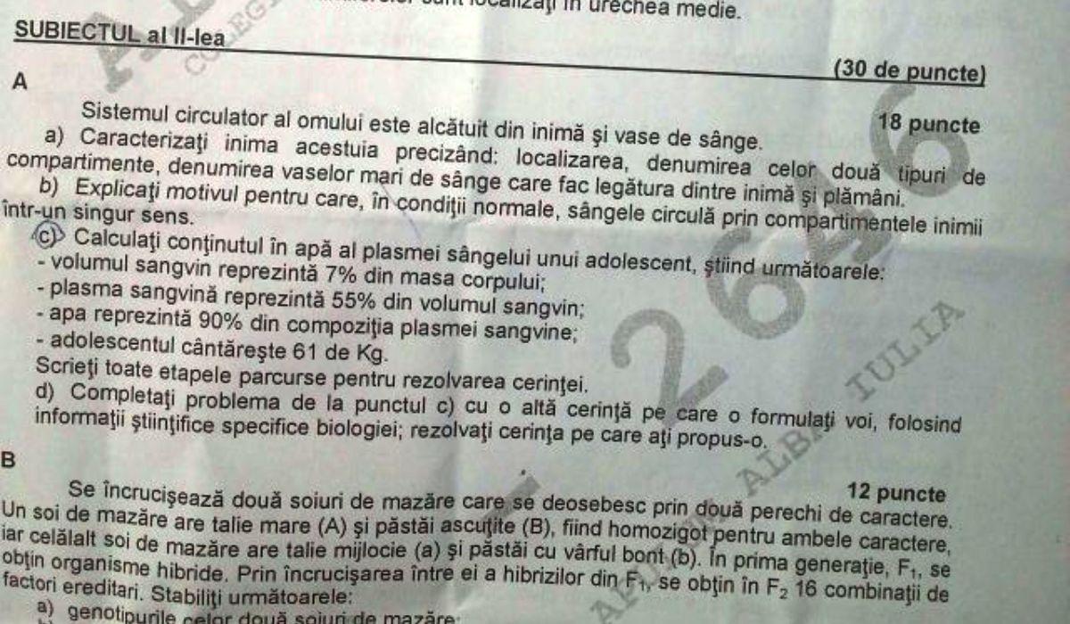 subiecte simulare bac 2019 biologie clasa 12 Subiecte Simulare Bac 2019 Biologie. Ce a picat la clasa 12