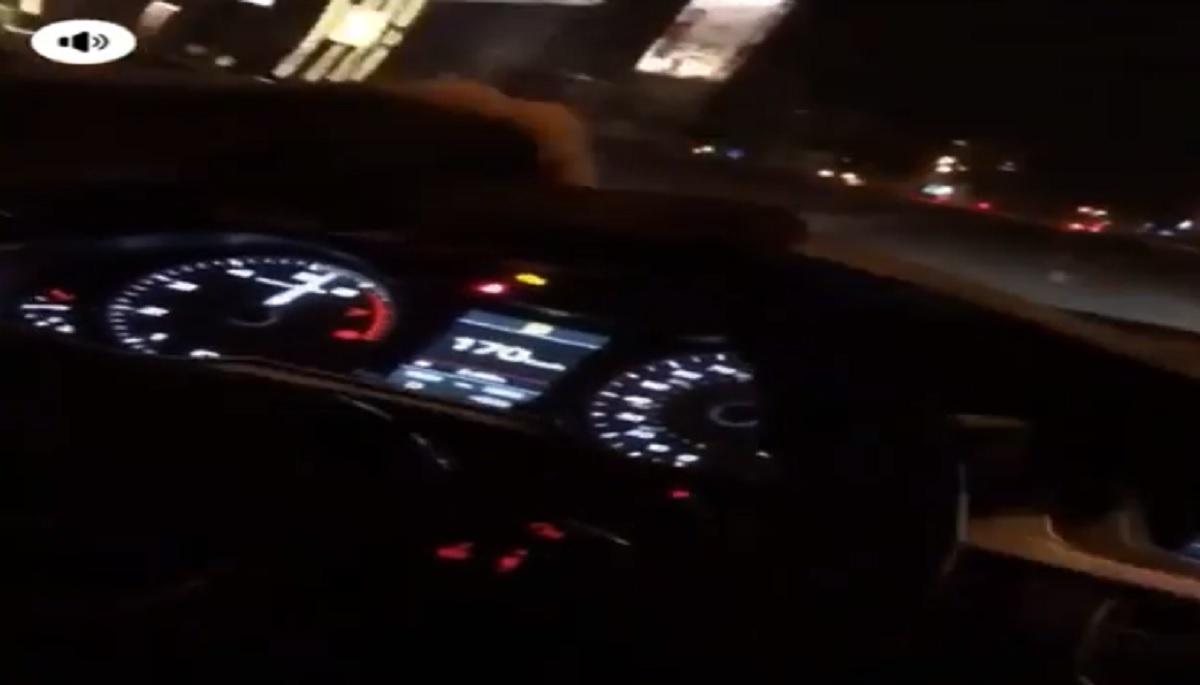 Tânăr la volan cu 170 la oră Tânăr live pe facebook la volan