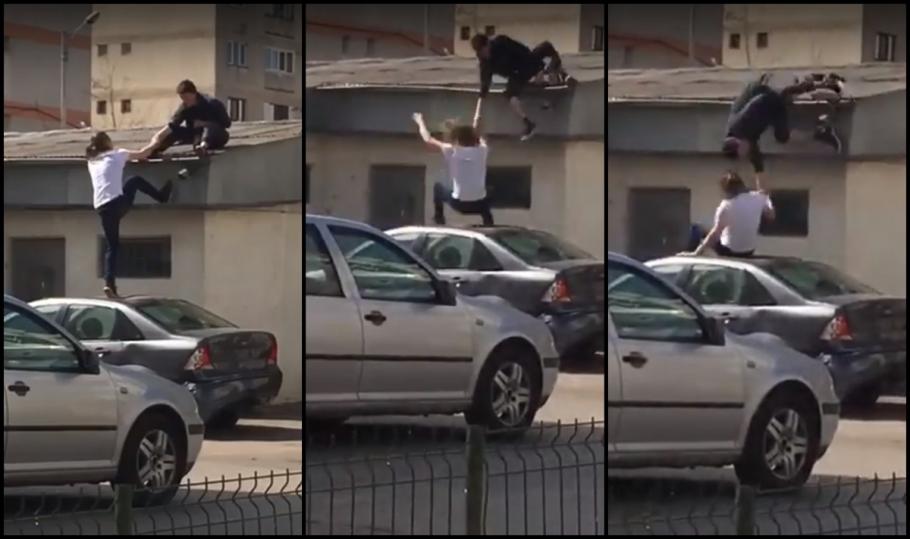 Doi botoșăneni au căzut de pe acoperișul unui garaj Botoșăneni beți