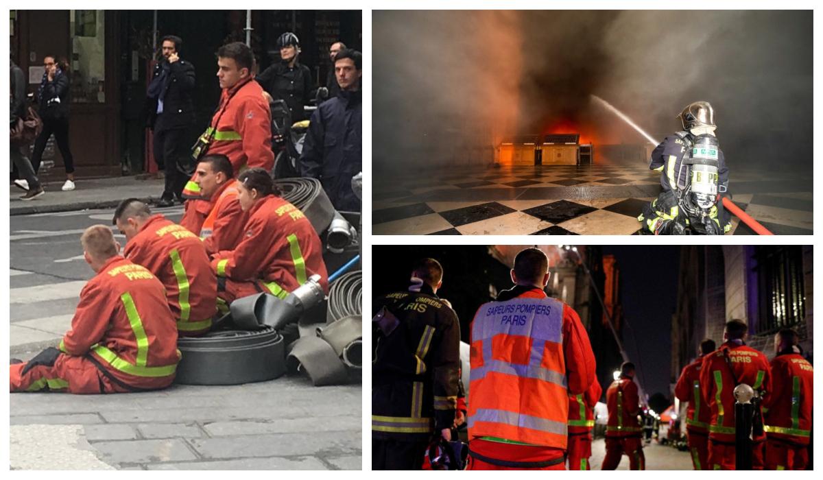 600 de pompieri au luat parte la stingerea incendiului de la Notre Dame