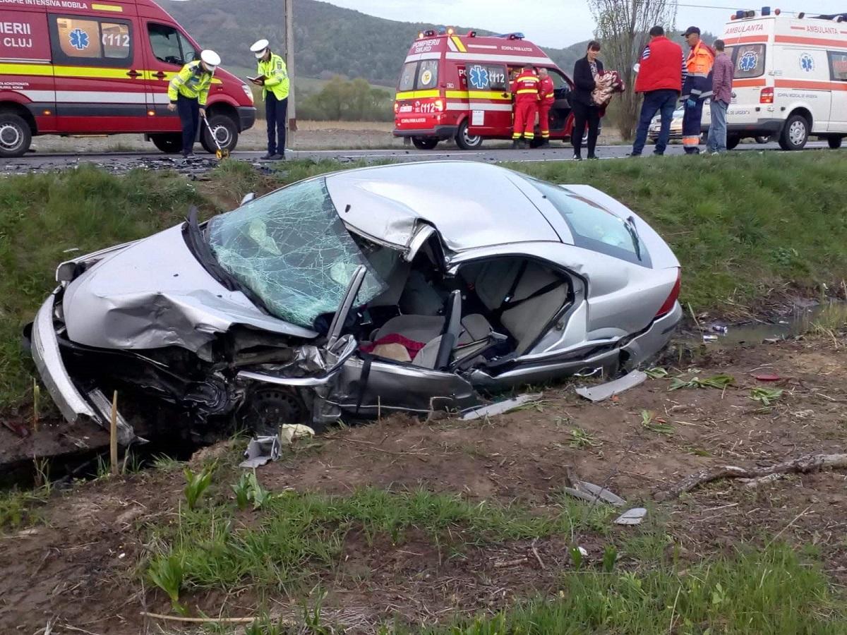 Accident teribil la Huedin, pe șoseaua Cluj - Oradea