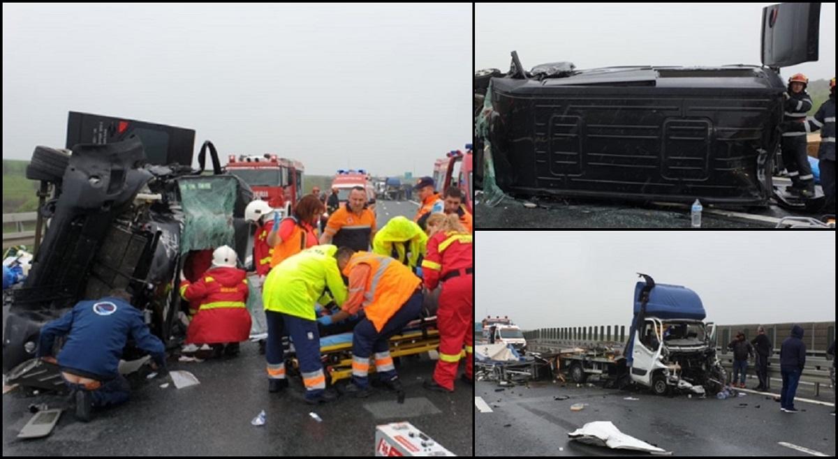 Un grav accident de circulatie s-a produs pe Autostrada Vestului, intre Giarmata si Remetea Mare