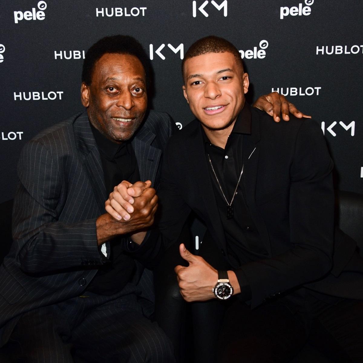 Pele şi Mbappe au participat la o acţiune publicitară Atacantul francez este considerat unul dintre urmaşii lui Pele