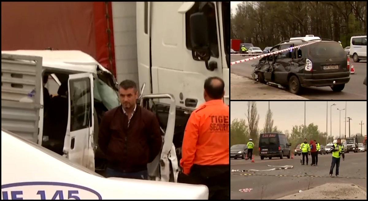 Accident cu dubiță și TIR în Jilava Accident în Jilava
