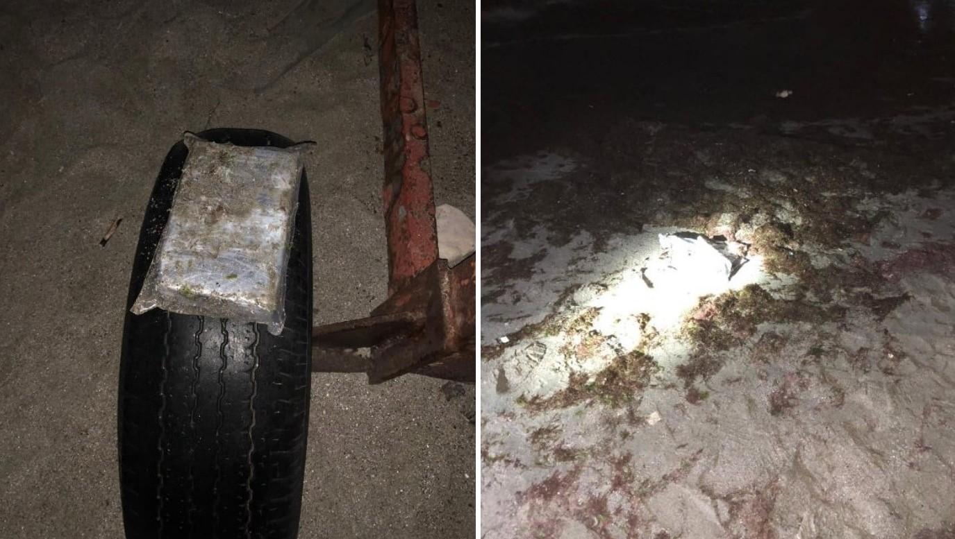 Pachete de cocaină Cocaina găsită pe plajă în zona cherhanalelor