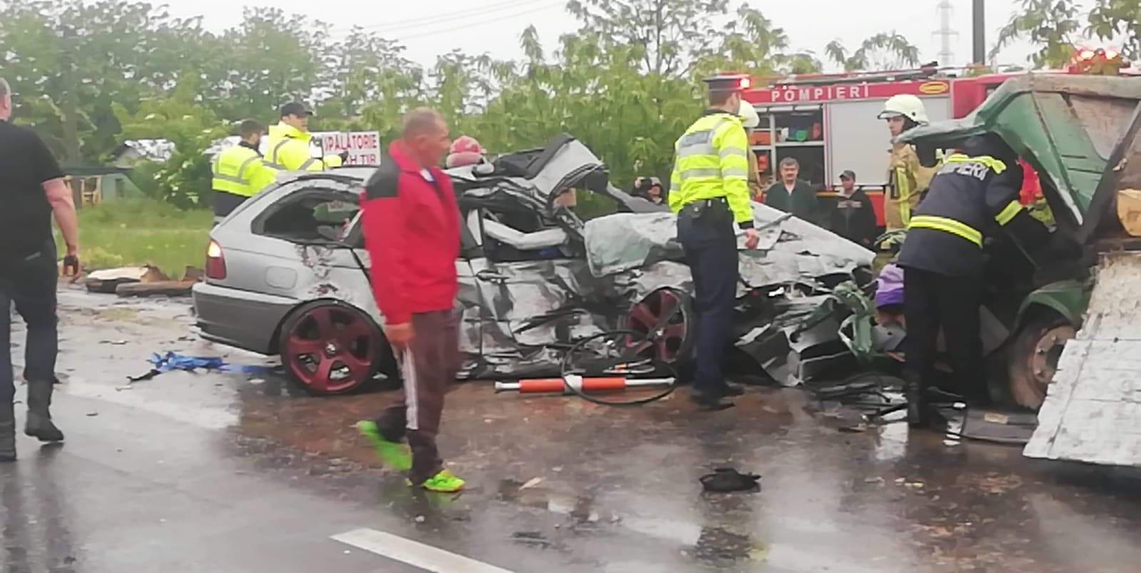 Accident teribil cu un BMW la Tileagd, Bihor